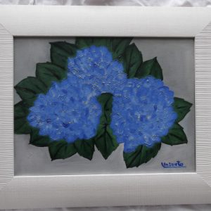 "Hortensias azules 1", 34 x 26
