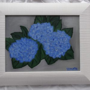 "Hortensias azules 2", 34 x 26