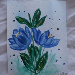 Cuadro Flores azules