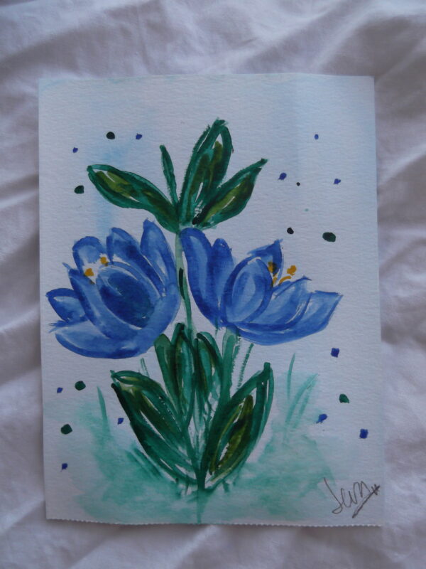 Cuadro Flores azules