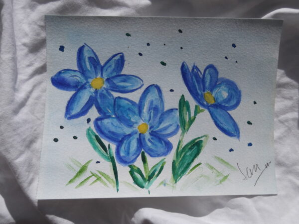 Cuadro Flores azules