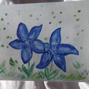 Cuadro Flores azules
