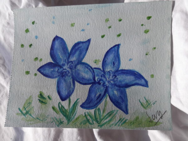 Cuadro Flores azules