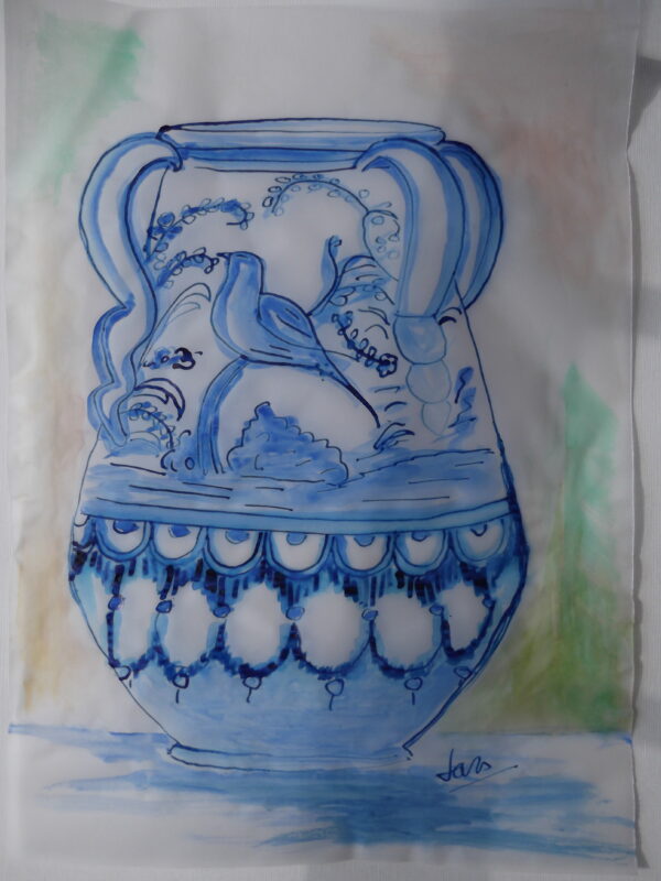 Cuadro Jarrón azul