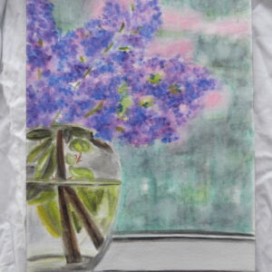 Cuadro Jarrón con lilas