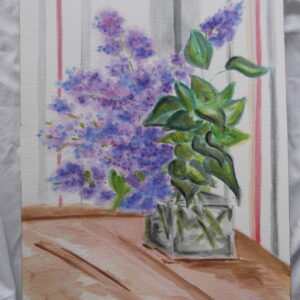 Cuadro Jarrón de lilas-2