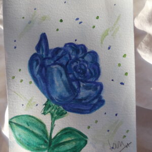 Cuadro Rosa azul