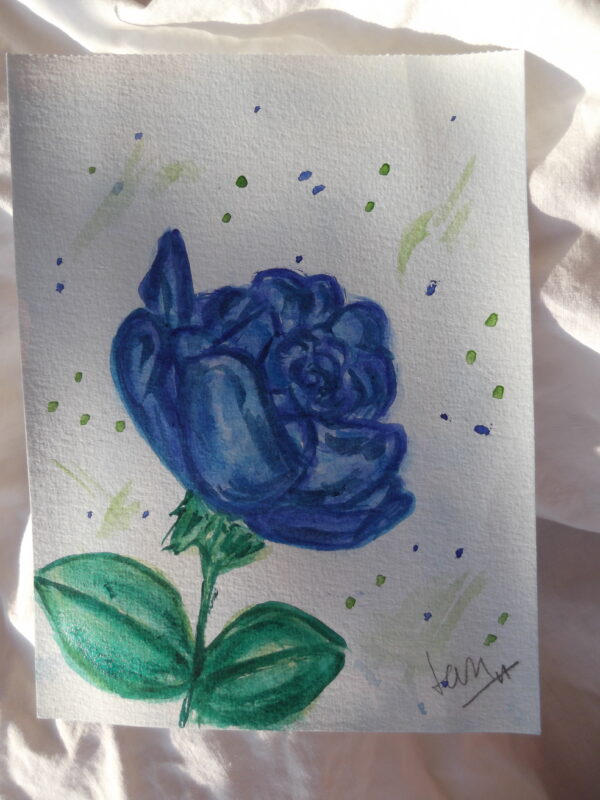 Cuadro Rosa azul