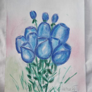 Cuadro Rosas azules