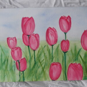 Cuadro Tulipanes rosa