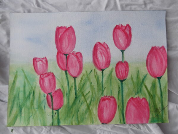 Cuadro Tulipanes rosa