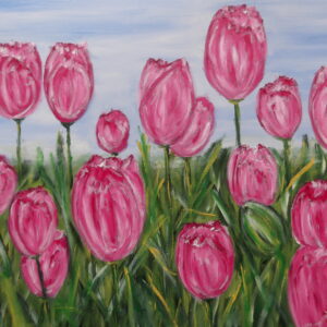 Cuadro Tulipanes rosa